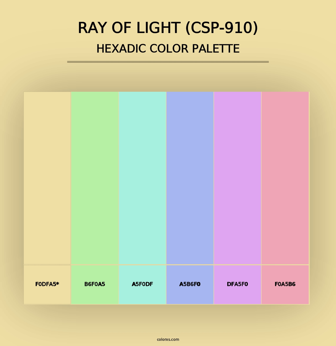 Ray of Light (CSP-910) - Hexadic Color Palette