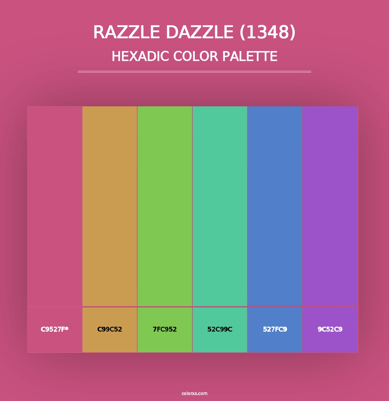 Razzle Dazzle (1348) - Hexadic Color Palette