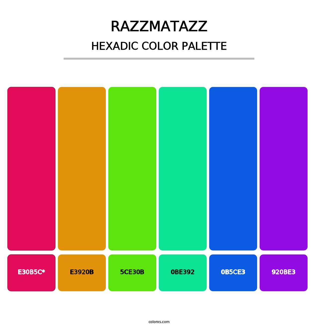 Razzmatazz - Hexadic Color Palette