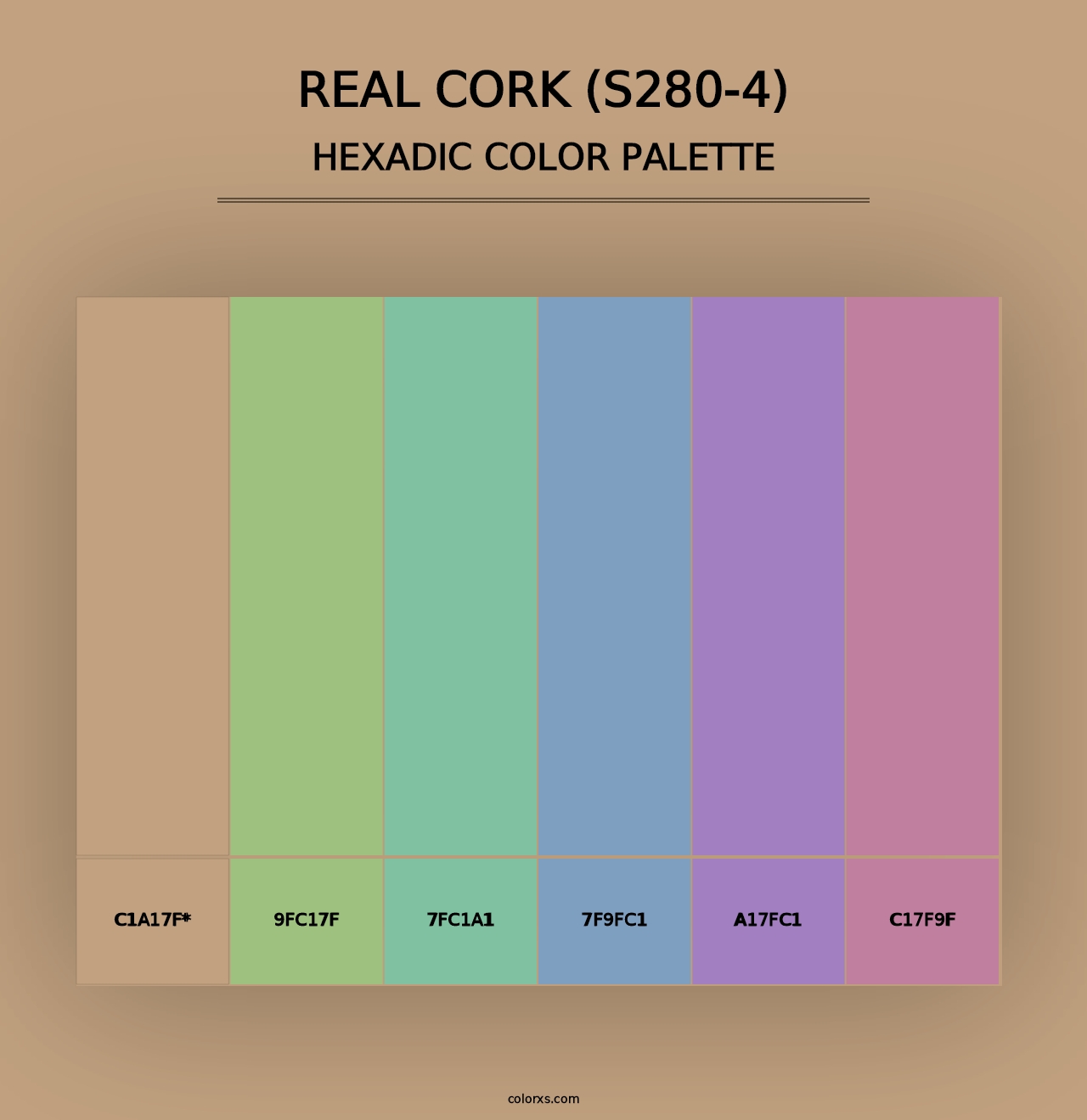 Real Cork (S280-4) - Hexadic Color Palette