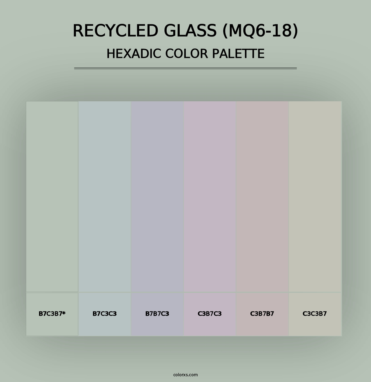 Recycled Glass (MQ6-18) - Hexadic Color Palette