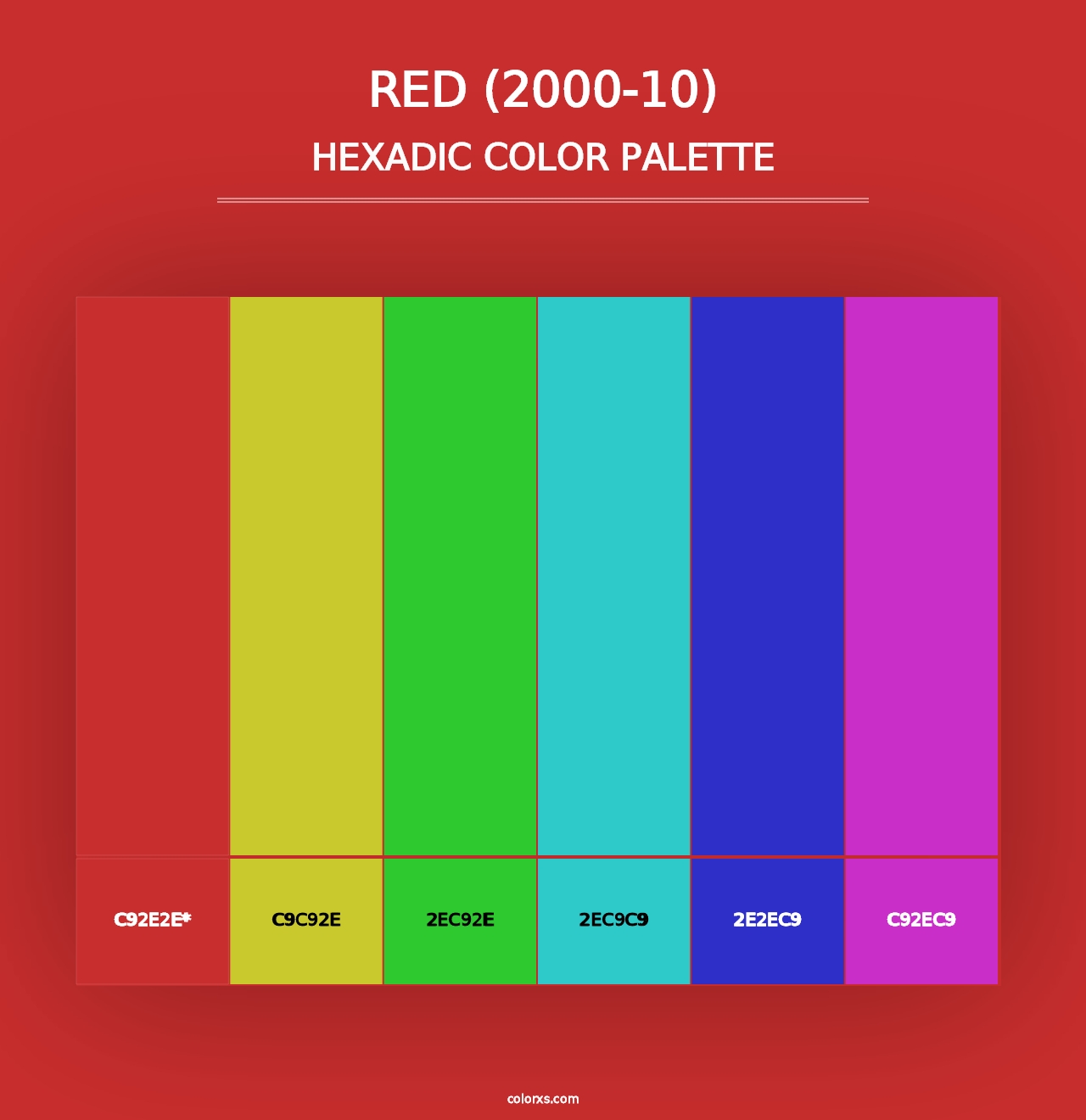 Red (2000-10) - Hexadic Color Palette