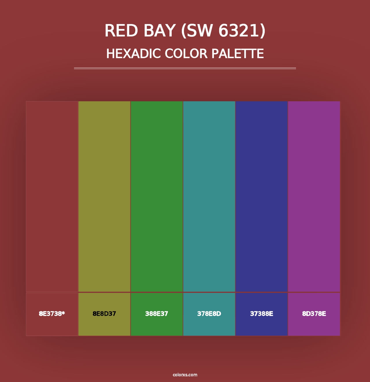 Red Bay (SW 6321) - Hexadic Color Palette