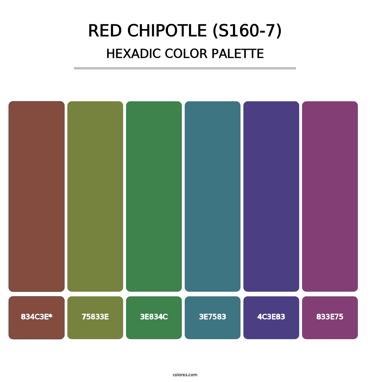 Red Chipotle (S160-7) - Hexadic Color Palette