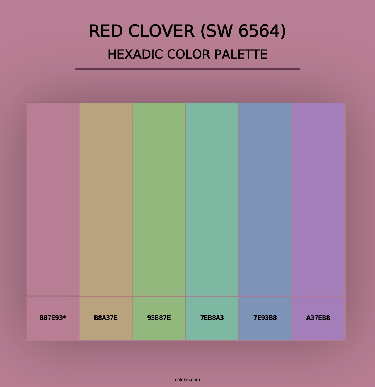 Red Clover (SW 6564) - Hexadic Color Palette