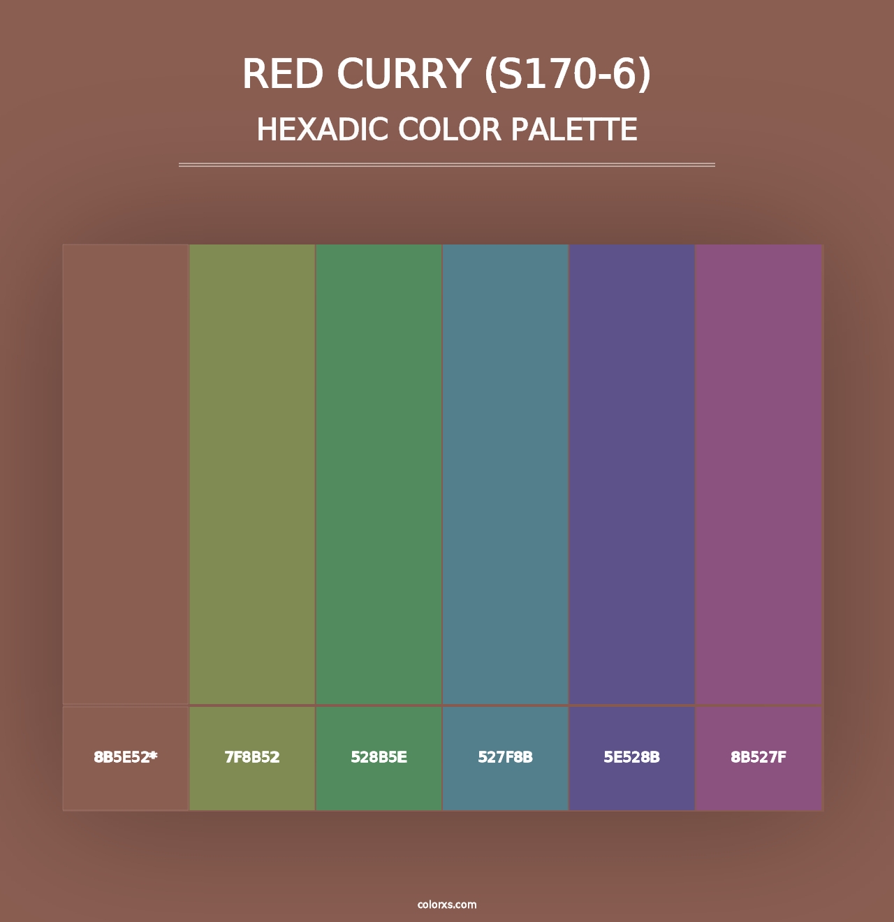 Red Curry (S170-6) - Hexadic Color Palette