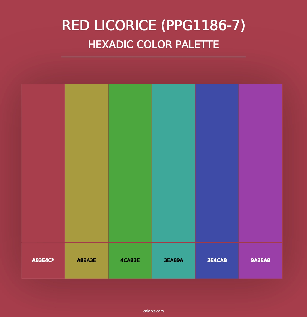 Red Licorice (PPG1186-7) - Hexadic Color Palette