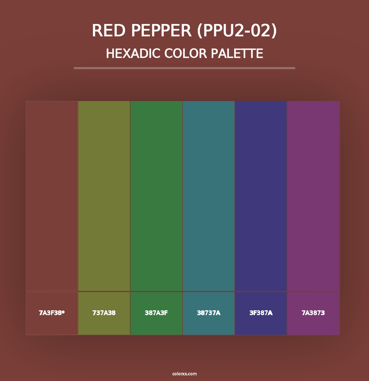 Red Pepper (PPU2-02) - Hexadic Color Palette