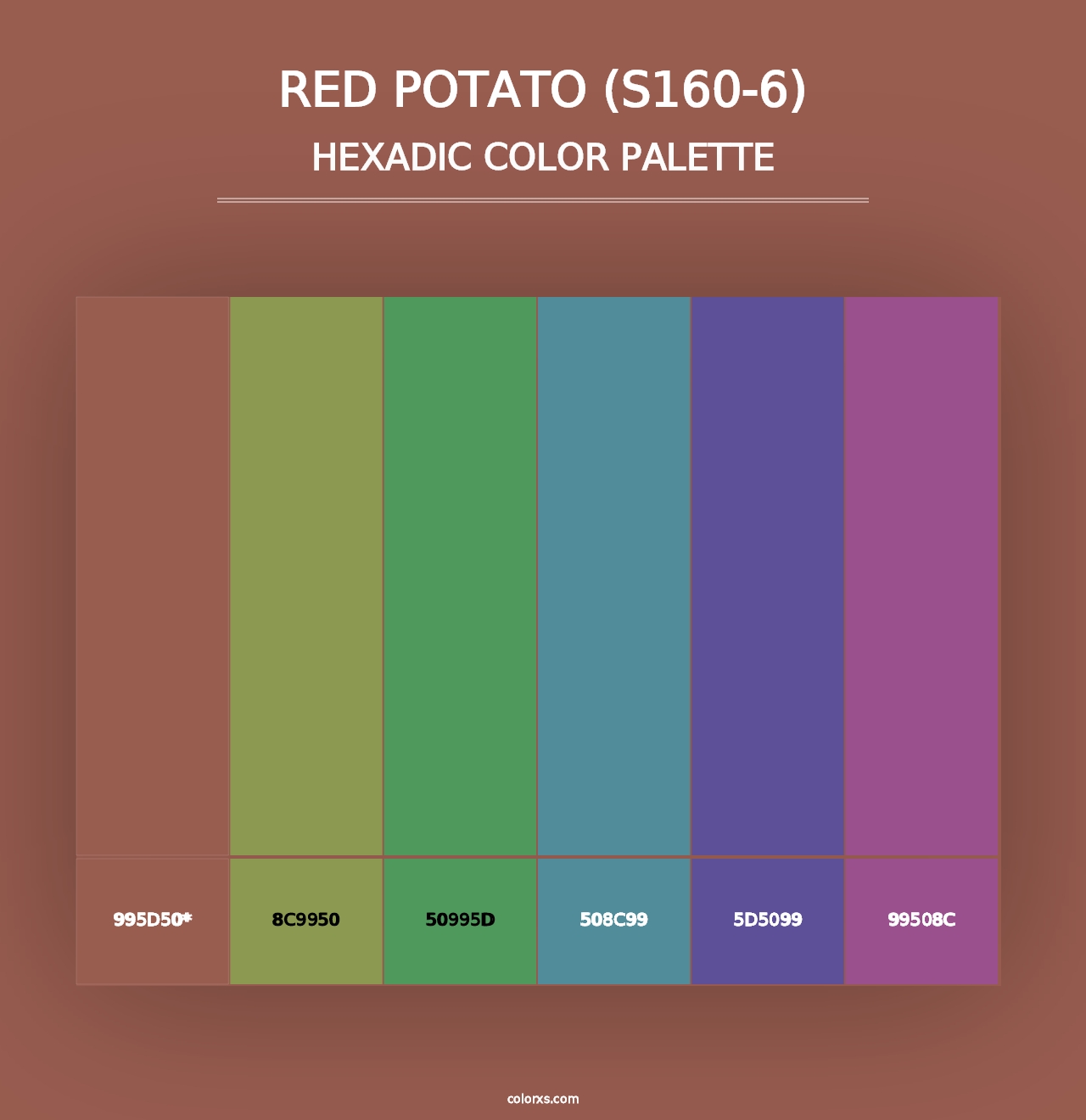 Red Potato (S160-6) - Hexadic Color Palette