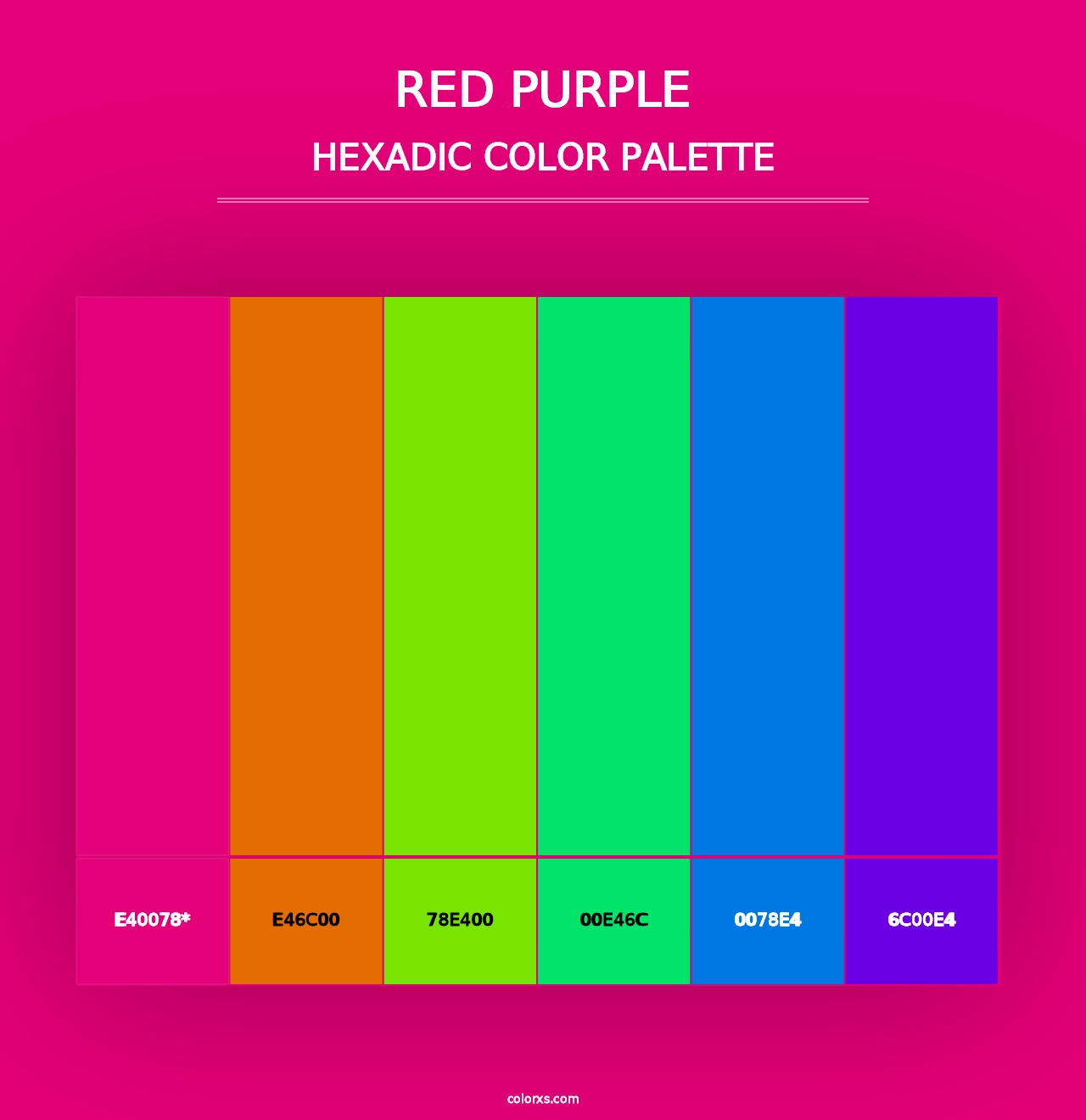 Red Purple - Hexadic Color Palette