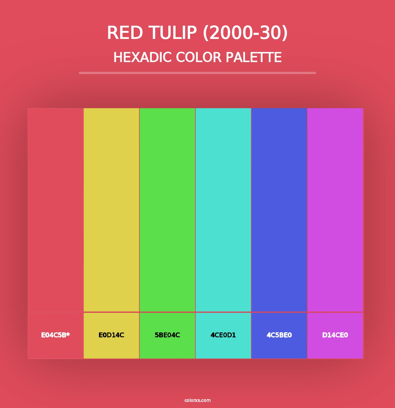 Red Tulip (2000-30) - Hexadic Color Palette