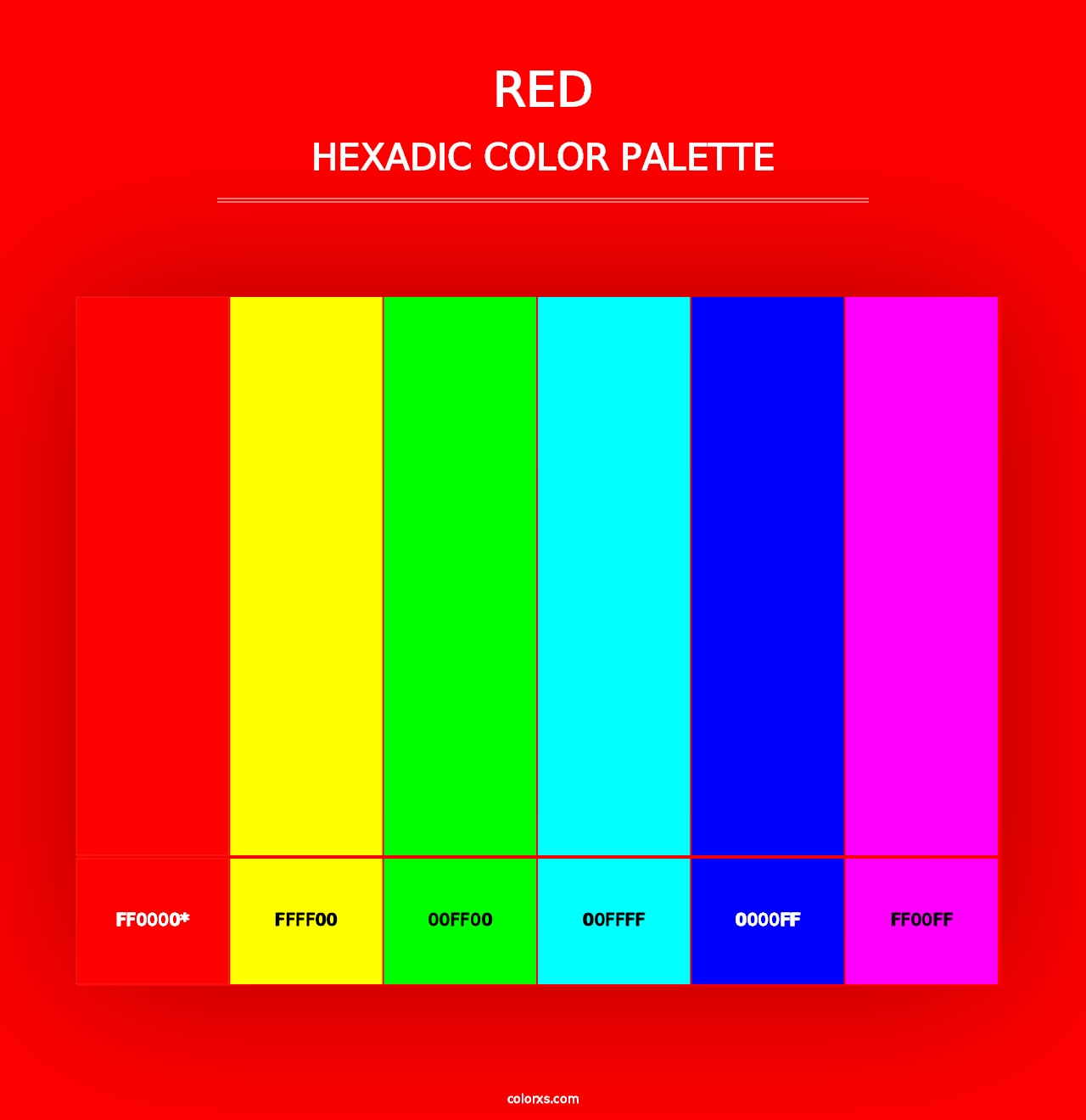 Red - Hexadic Color Palette