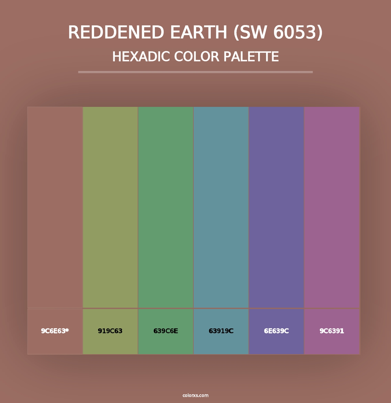 Reddened Earth (SW 6053) - Hexadic Color Palette