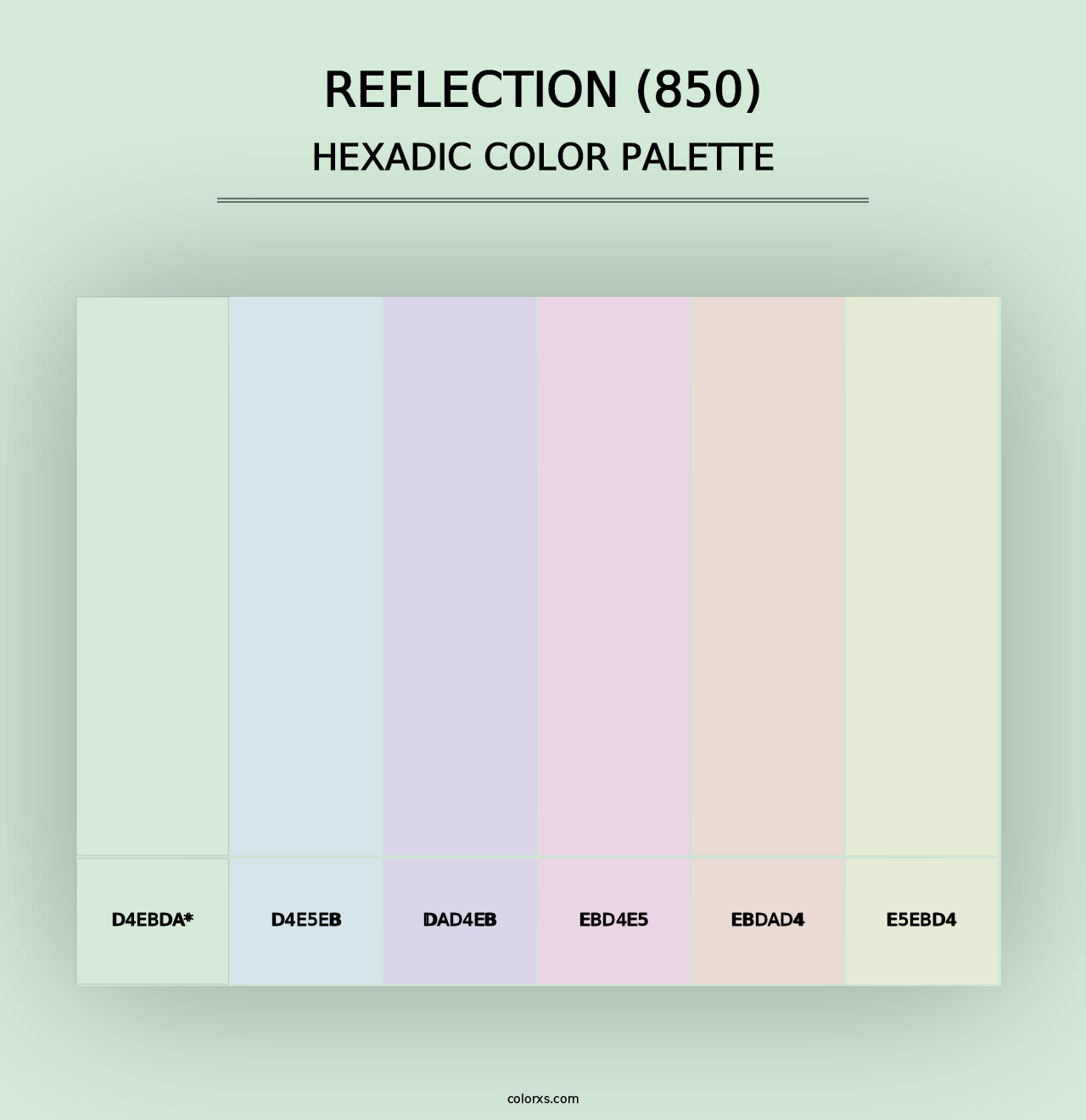 Reflection (850) - Hexadic Color Palette