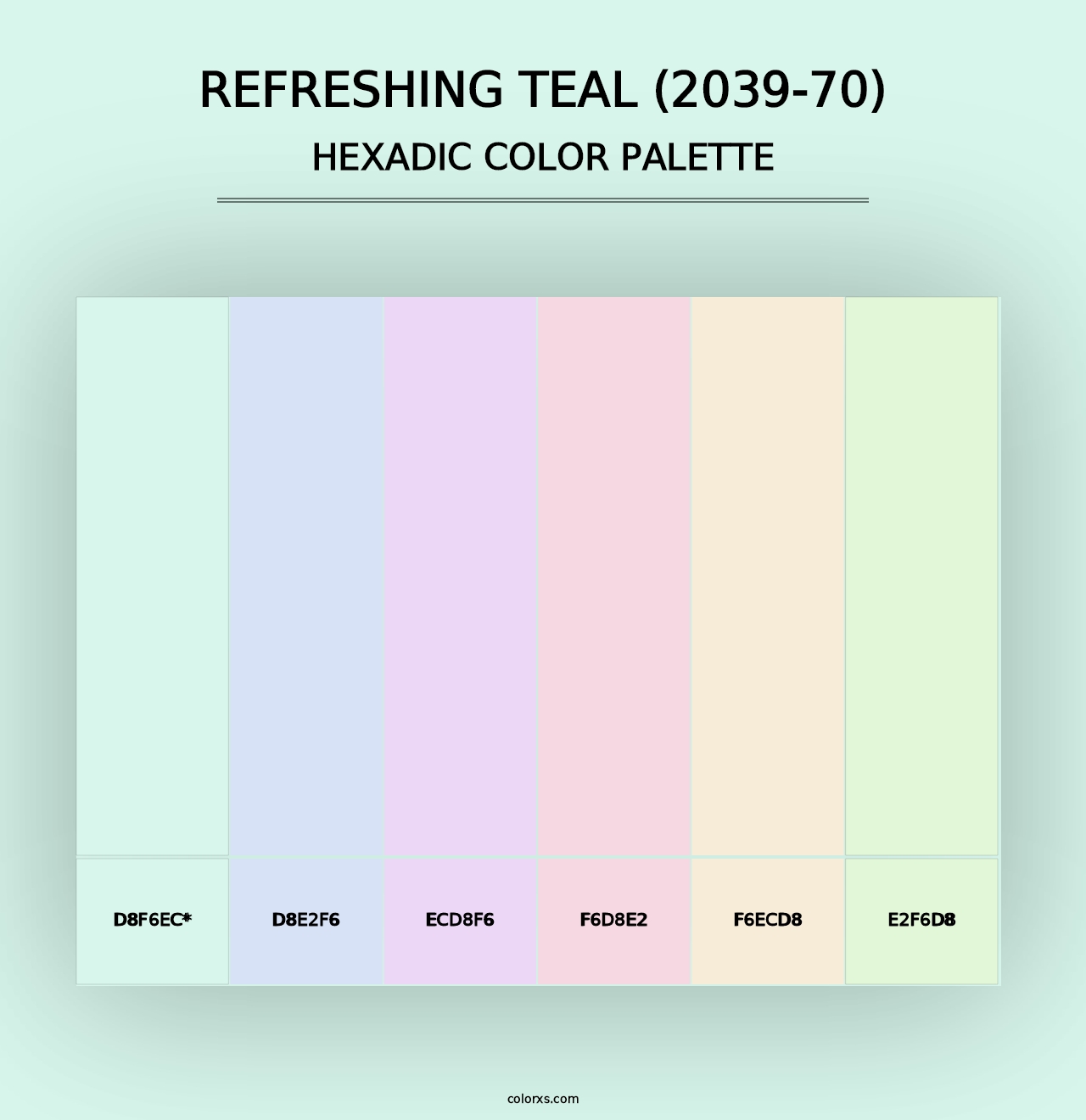 Refreshing Teal (2039-70) - Hexadic Color Palette