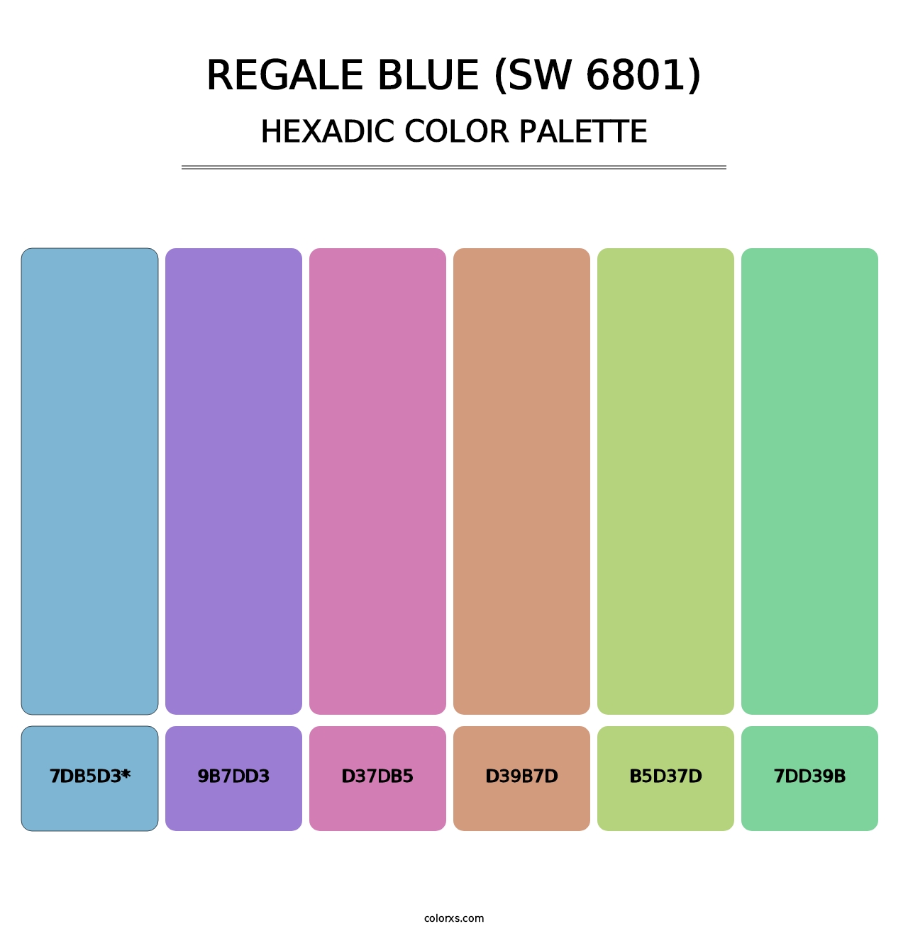 Regale Blue (SW 6801) - Hexadic Color Palette