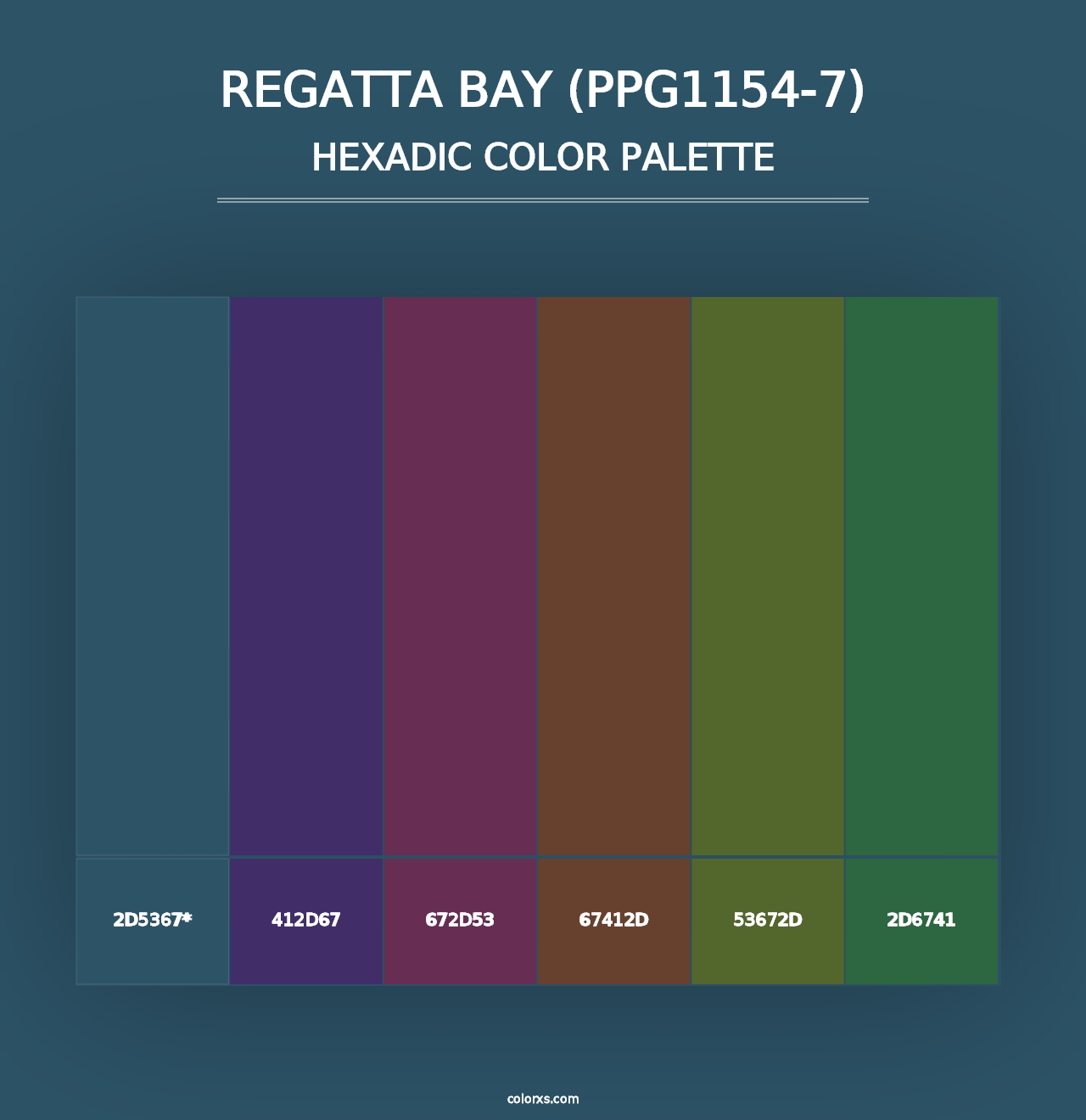 Regatta Bay (PPG1154-7) - Hexadic Color Palette