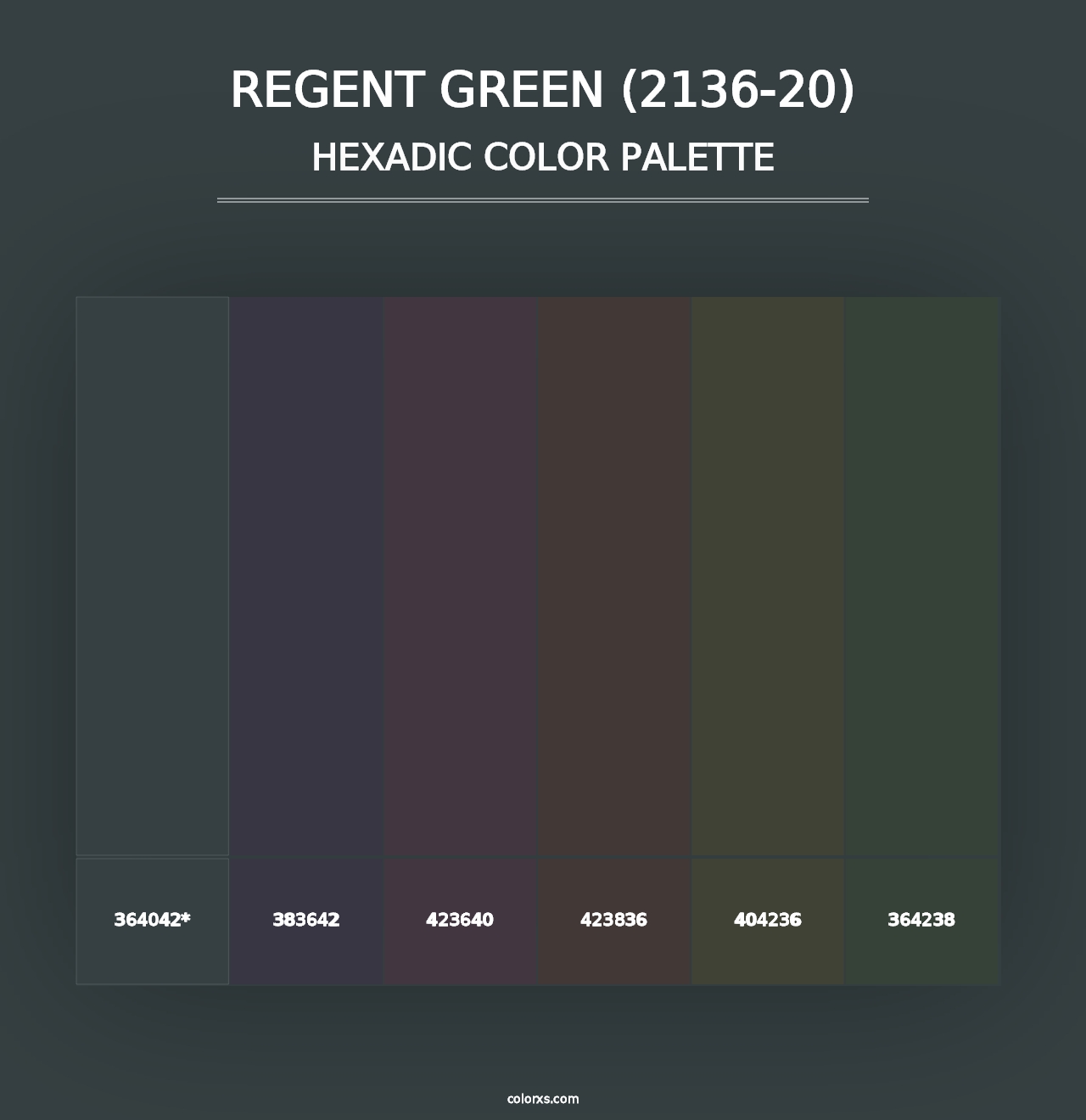 Regent Green (2136-20) - Hexadic Color Palette