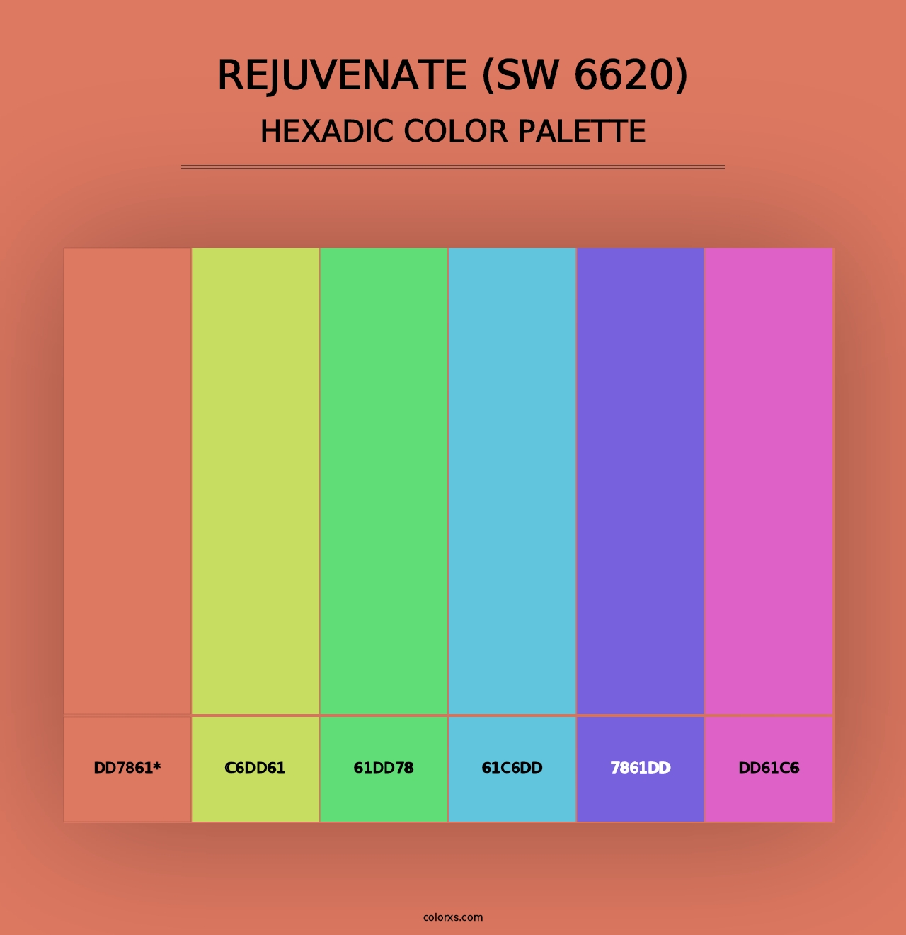 Rejuvenate (SW 6620) - Hexadic Color Palette