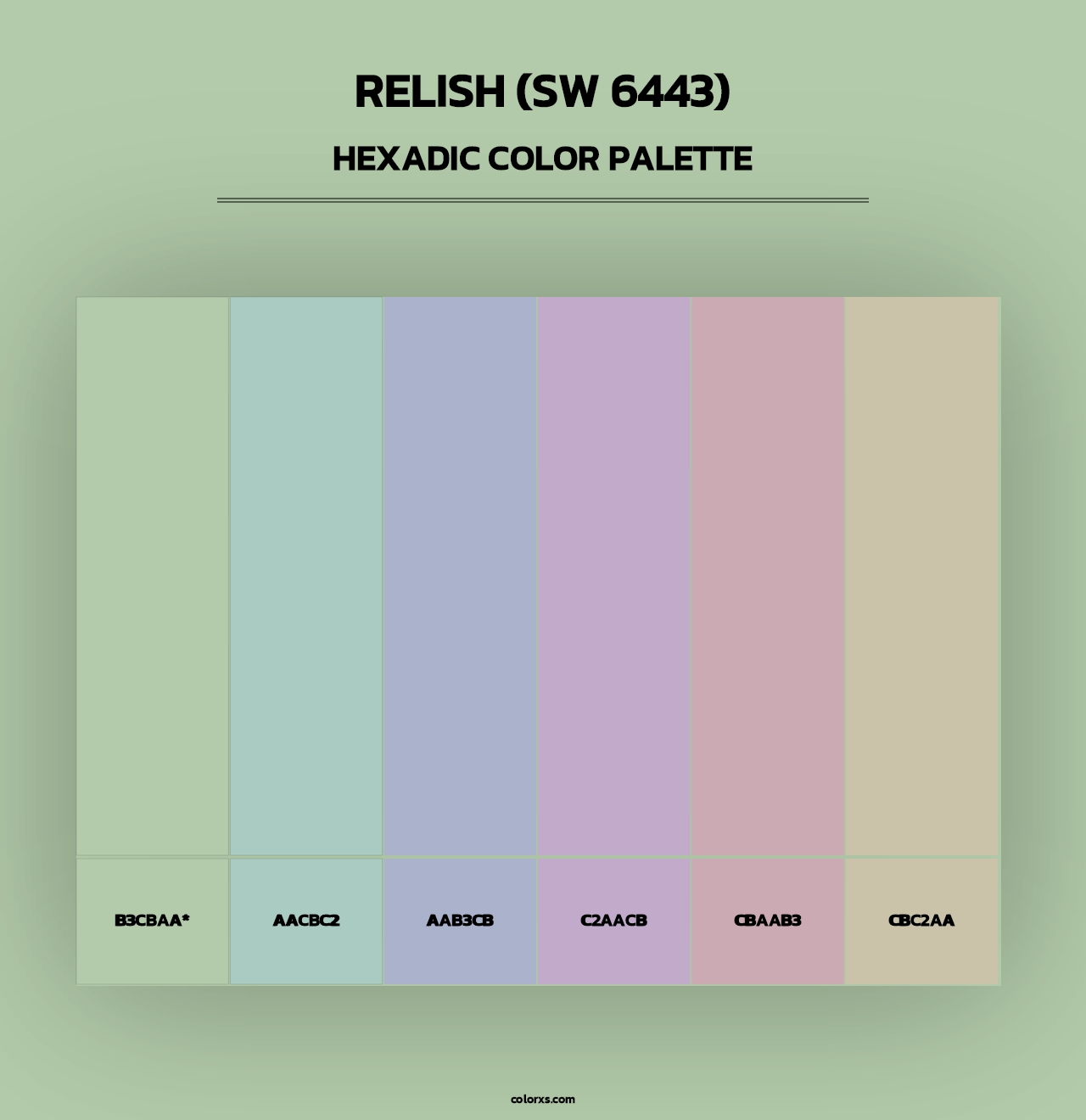 Relish (SW 6443) - Hexadic Color Palette