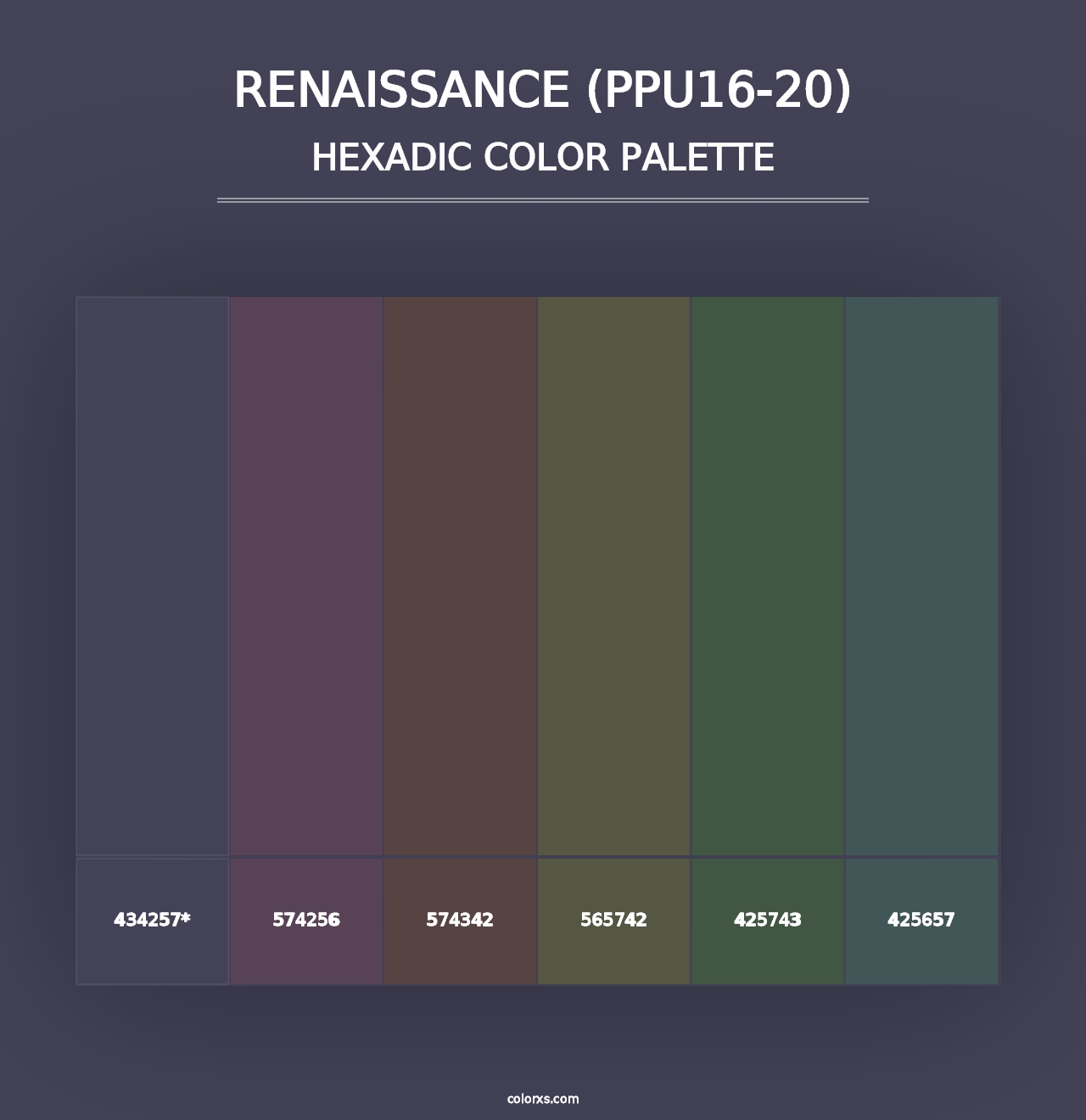 Renaissance (PPU16-20) - Hexadic Color Palette