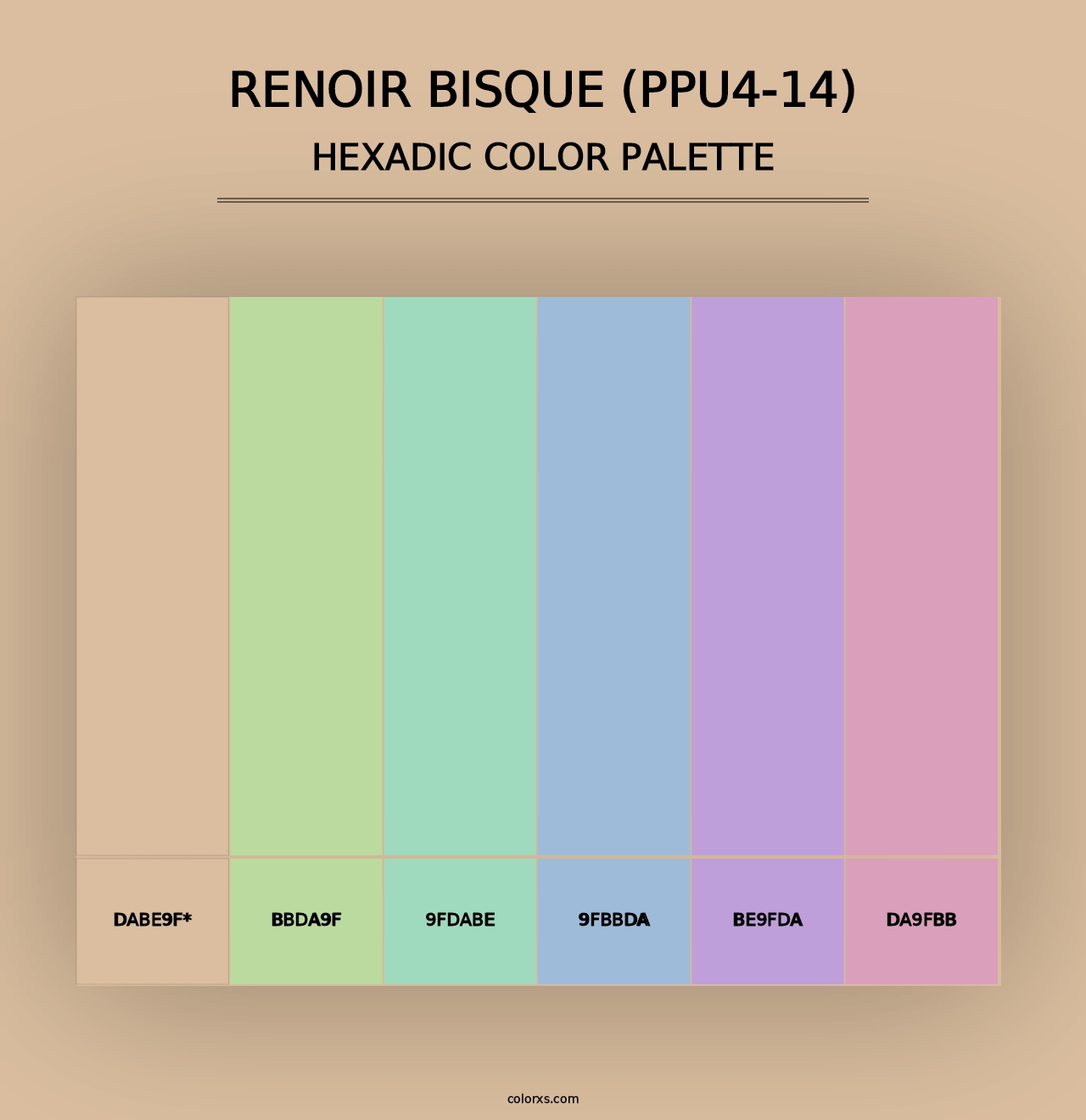 Renoir Bisque (PPU4-14) - Hexadic Color Palette