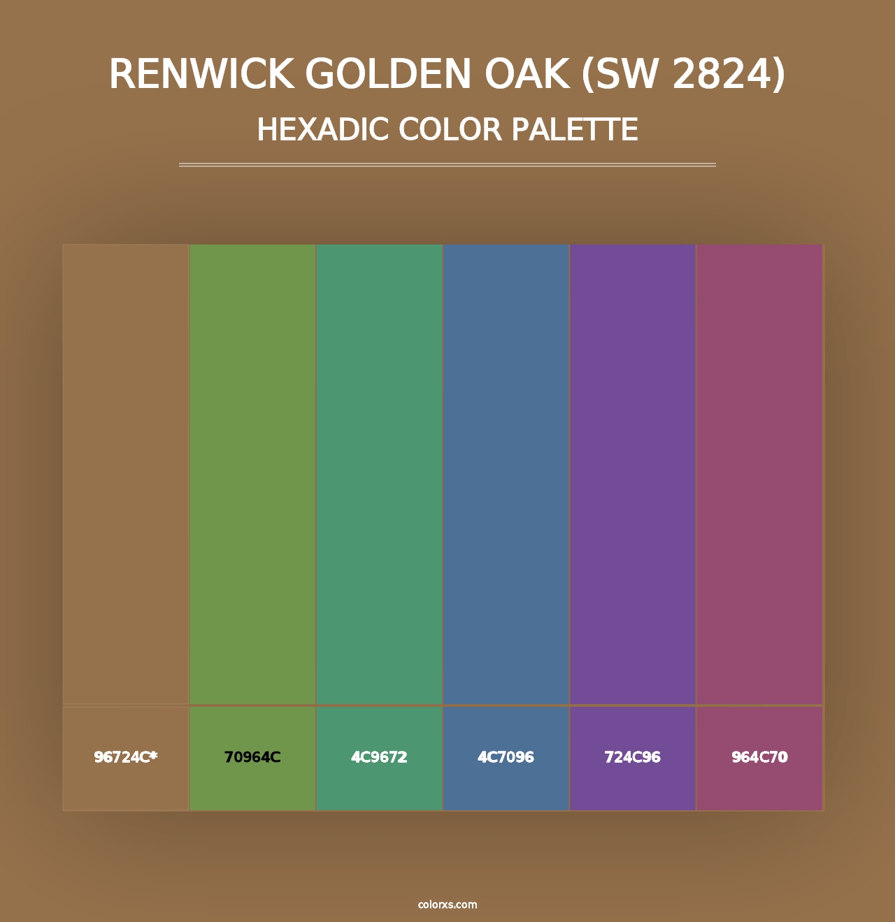 Renwick Golden Oak (SW 2824) - Hexadic Color Palette