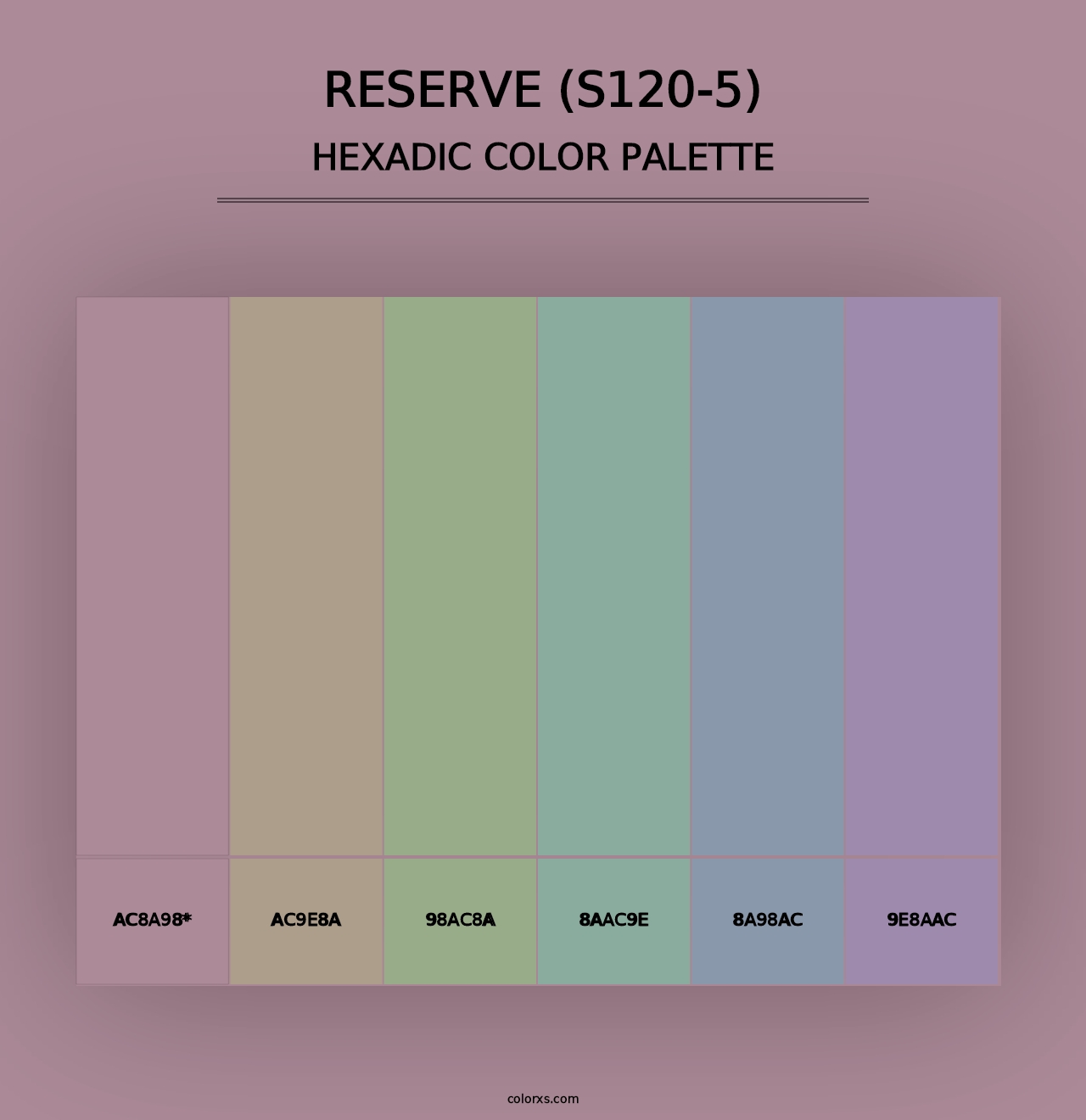 Reserve (S120-5) - Hexadic Color Palette