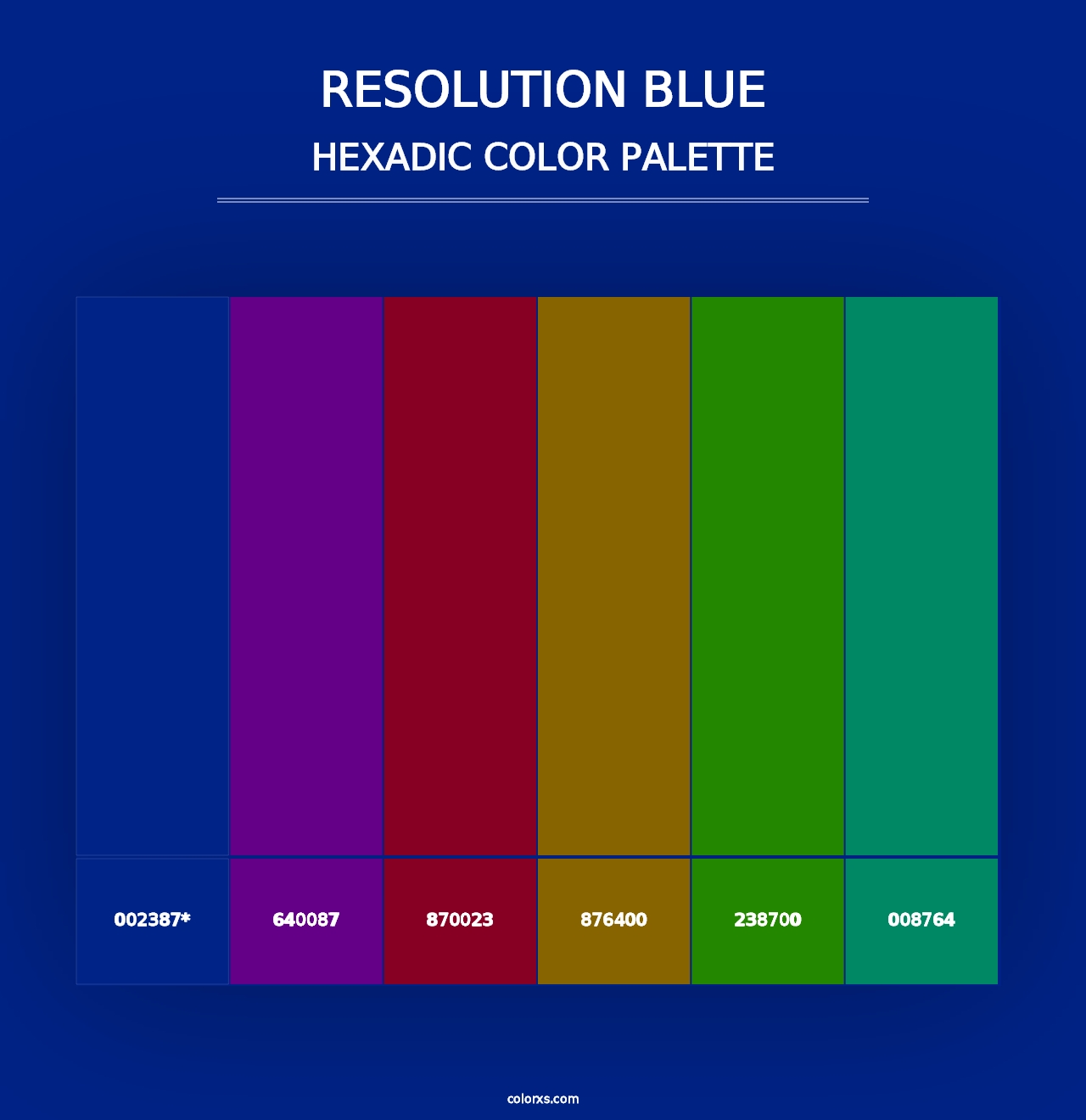 Resolution Blue - Hexadic Color Palette