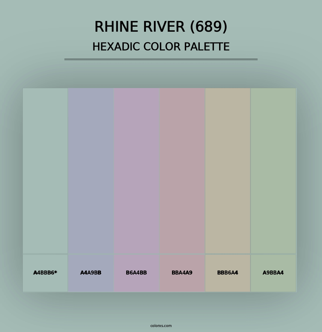 Rhine River (689) - Hexadic Color Palette