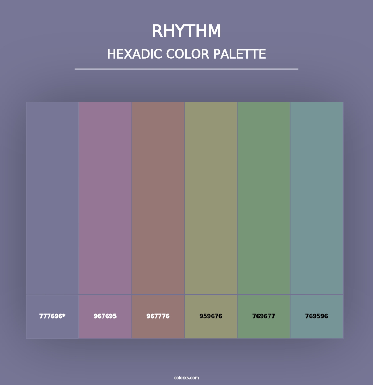 Rhythm - Hexadic Color Palette