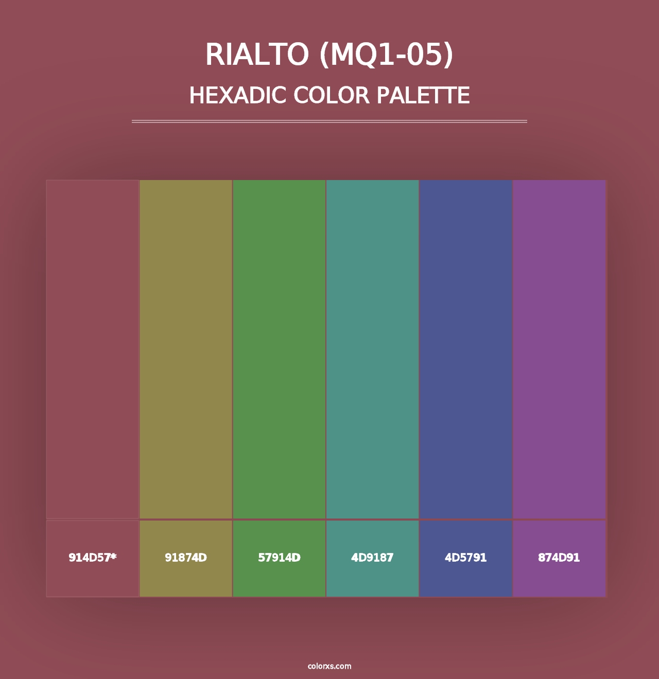 Rialto (MQ1-05) - Hexadic Color Palette