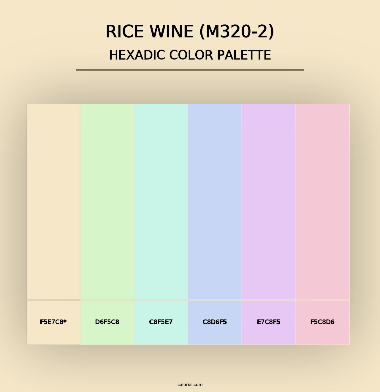 Rice Wine (M320-2) - Hexadic Color Palette