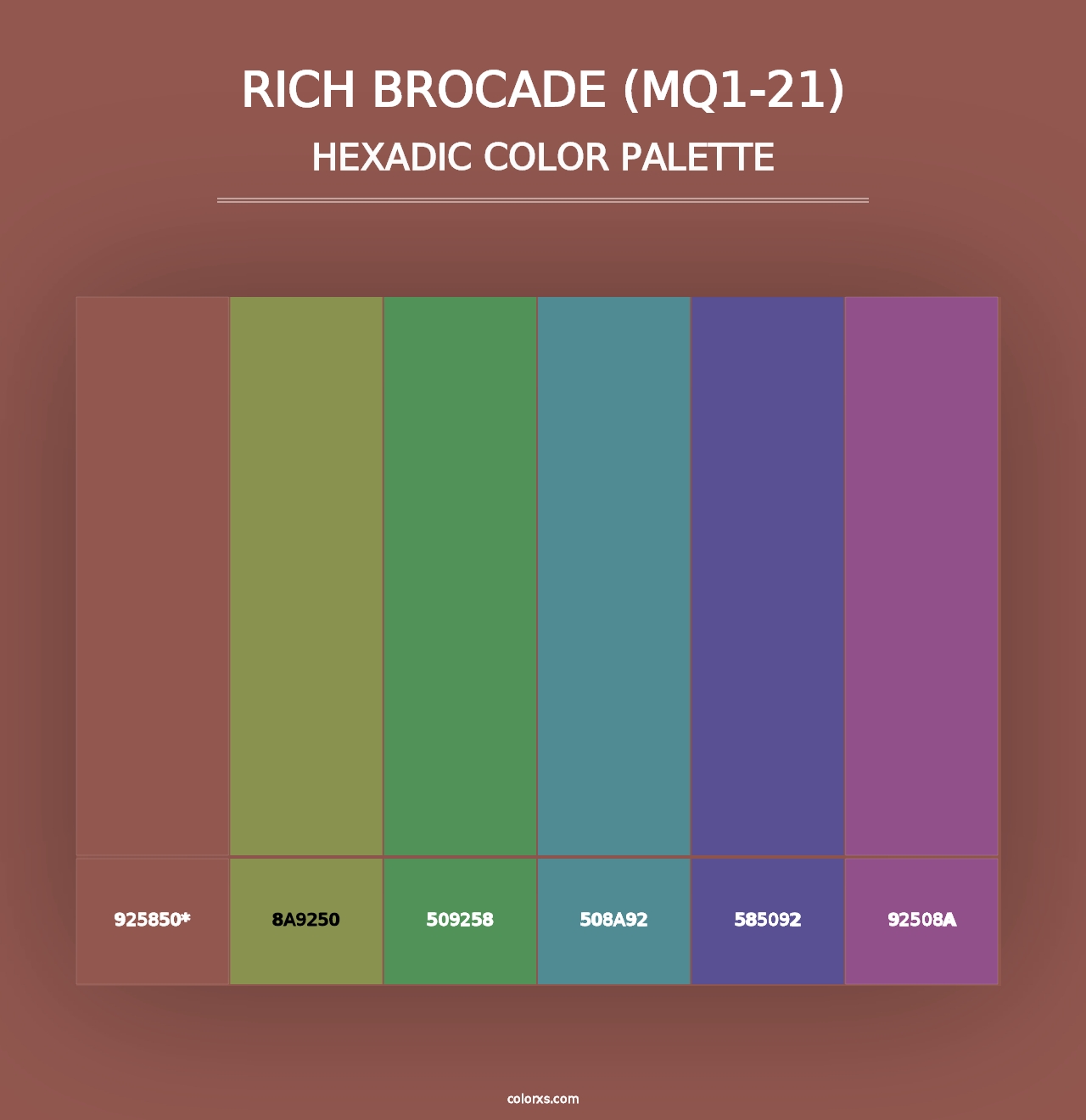 Rich Brocade (MQ1-21) - Hexadic Color Palette