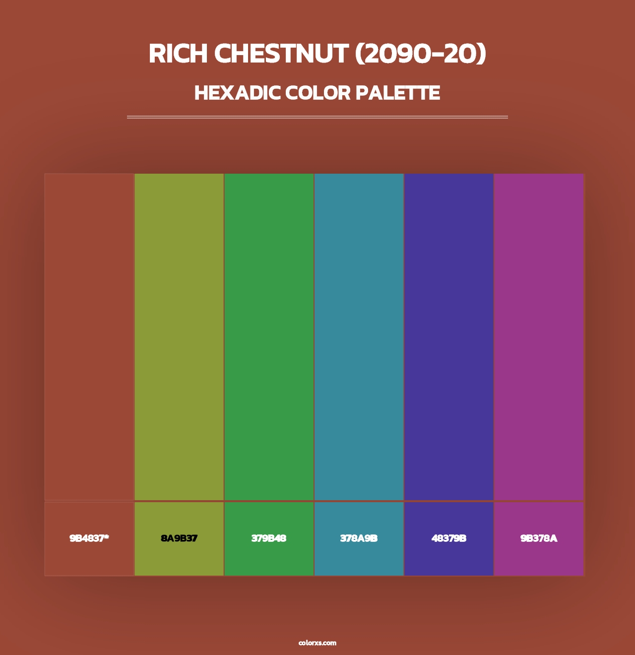 Rich Chestnut (2090-20) - Hexadic Color Palette