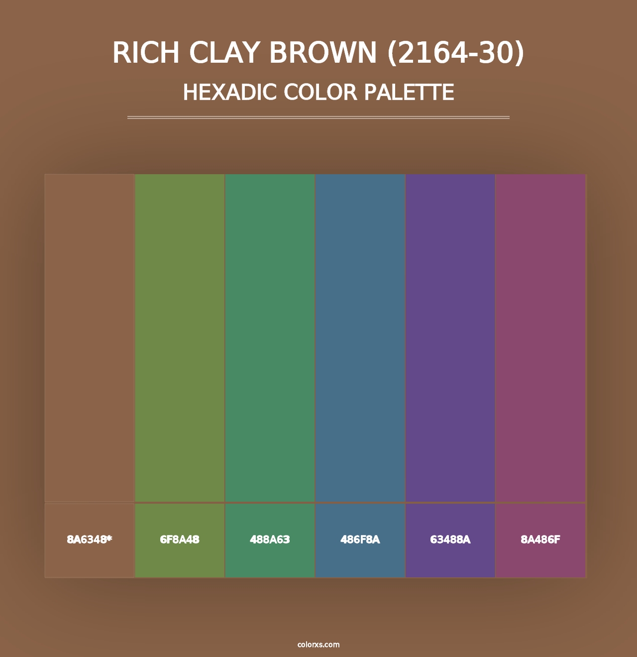 Rich Clay Brown (2164-30) - Hexadic Color Palette