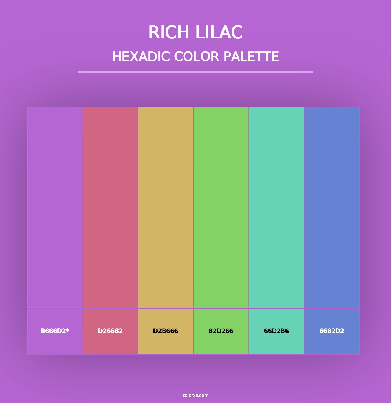 Rich Lilac - Hexadic Color Palette