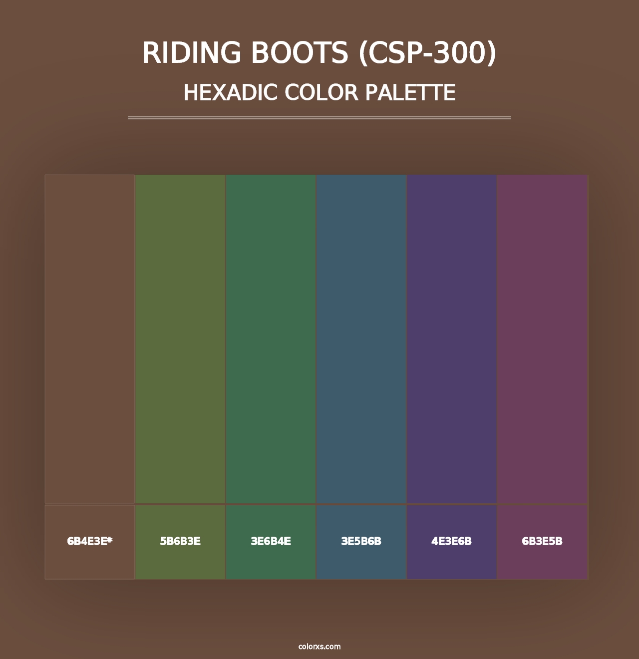 Riding Boots (CSP-300) - Hexadic Color Palette