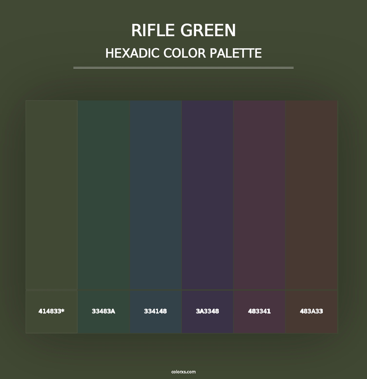 Rifle Green - Hexadic Color Palette