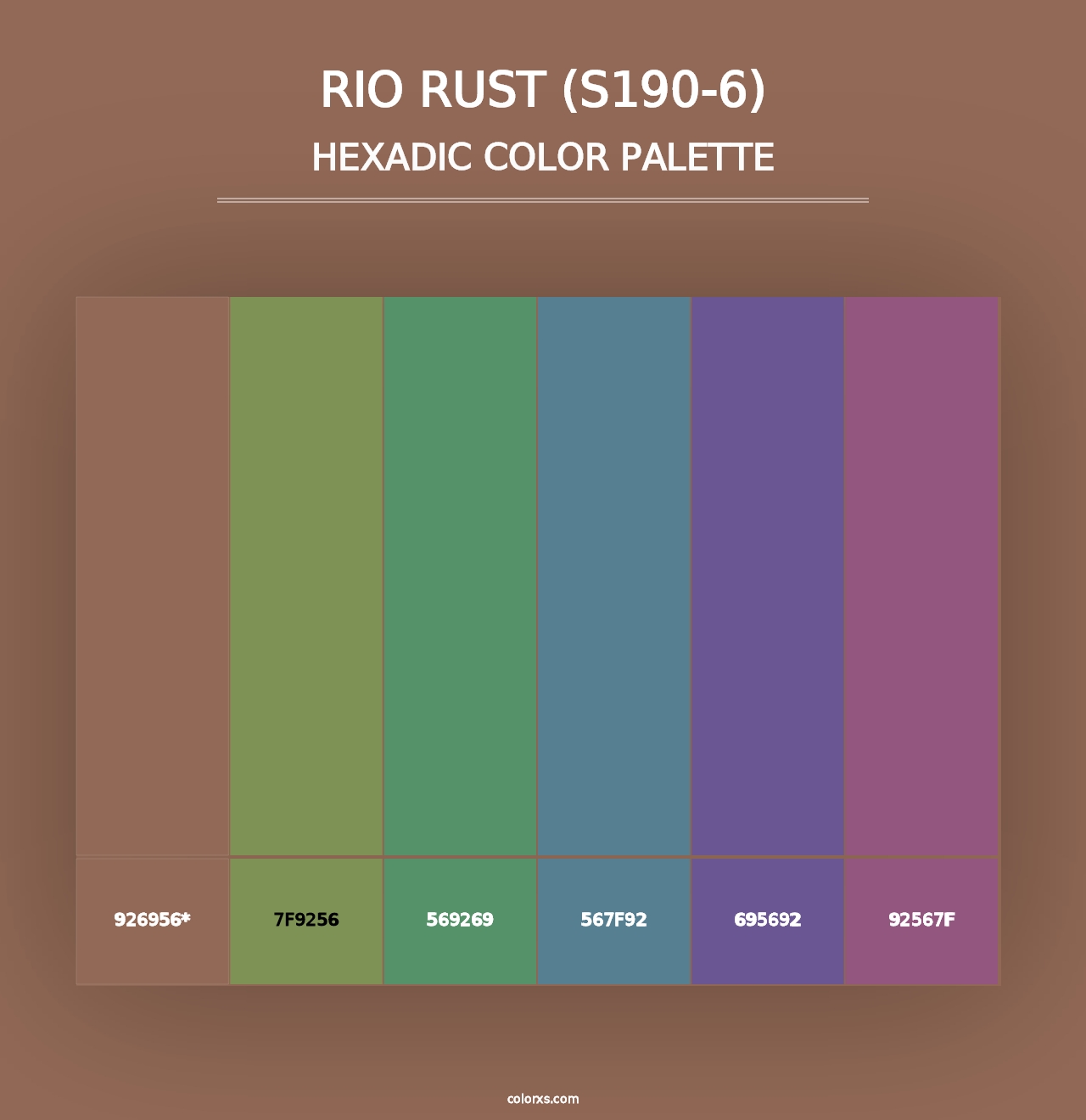 Rio Rust (S190-6) - Hexadic Color Palette