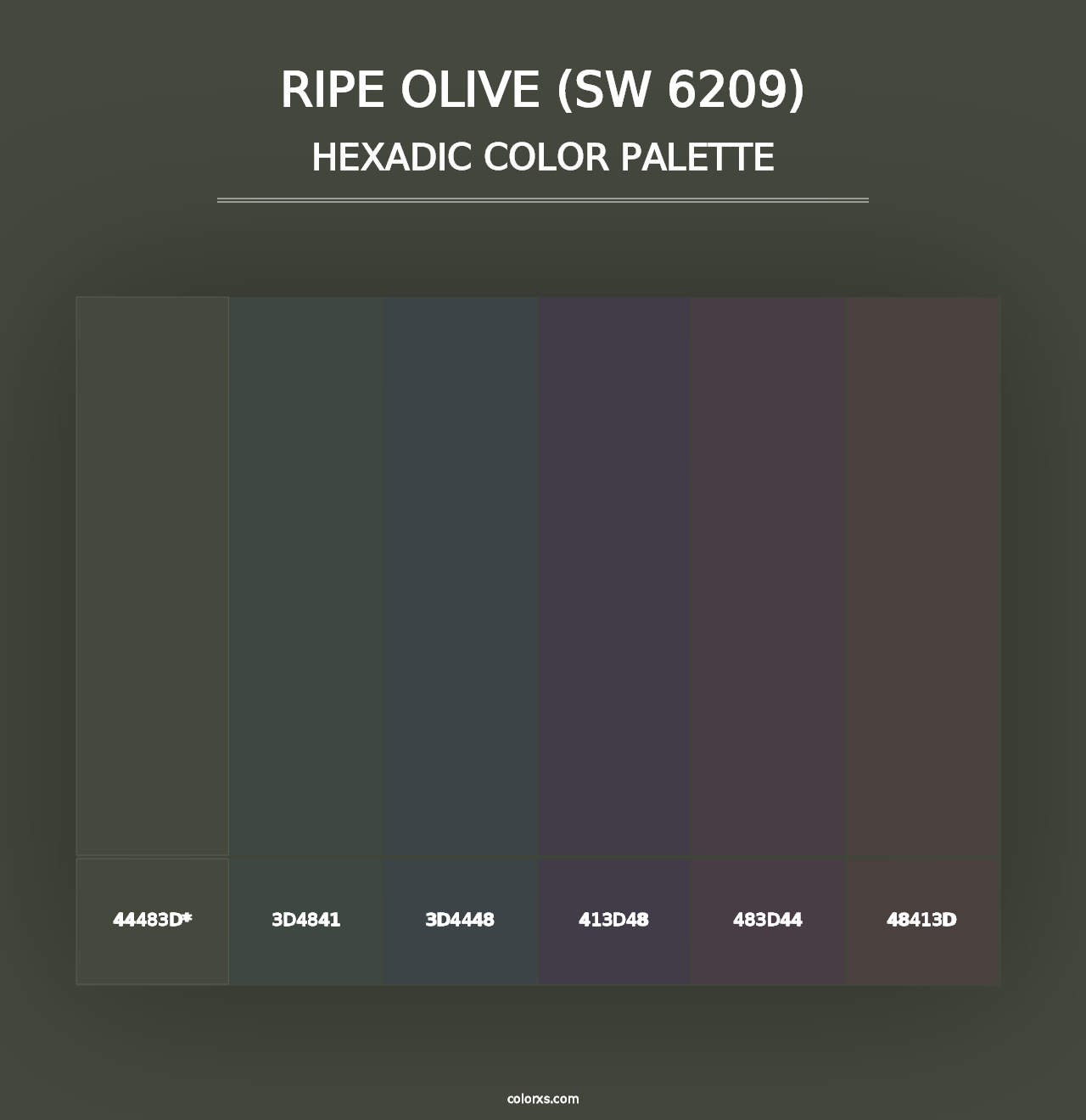 Ripe Olive (SW 6209) - Hexadic Color Palette