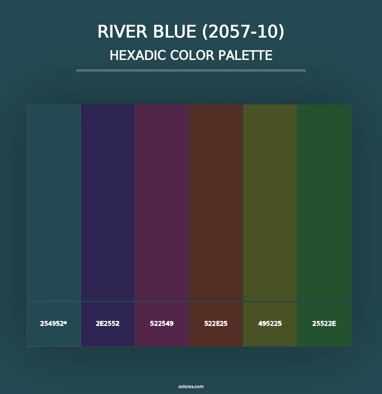 River Blue (2057-10) - Hexadic Color Palette