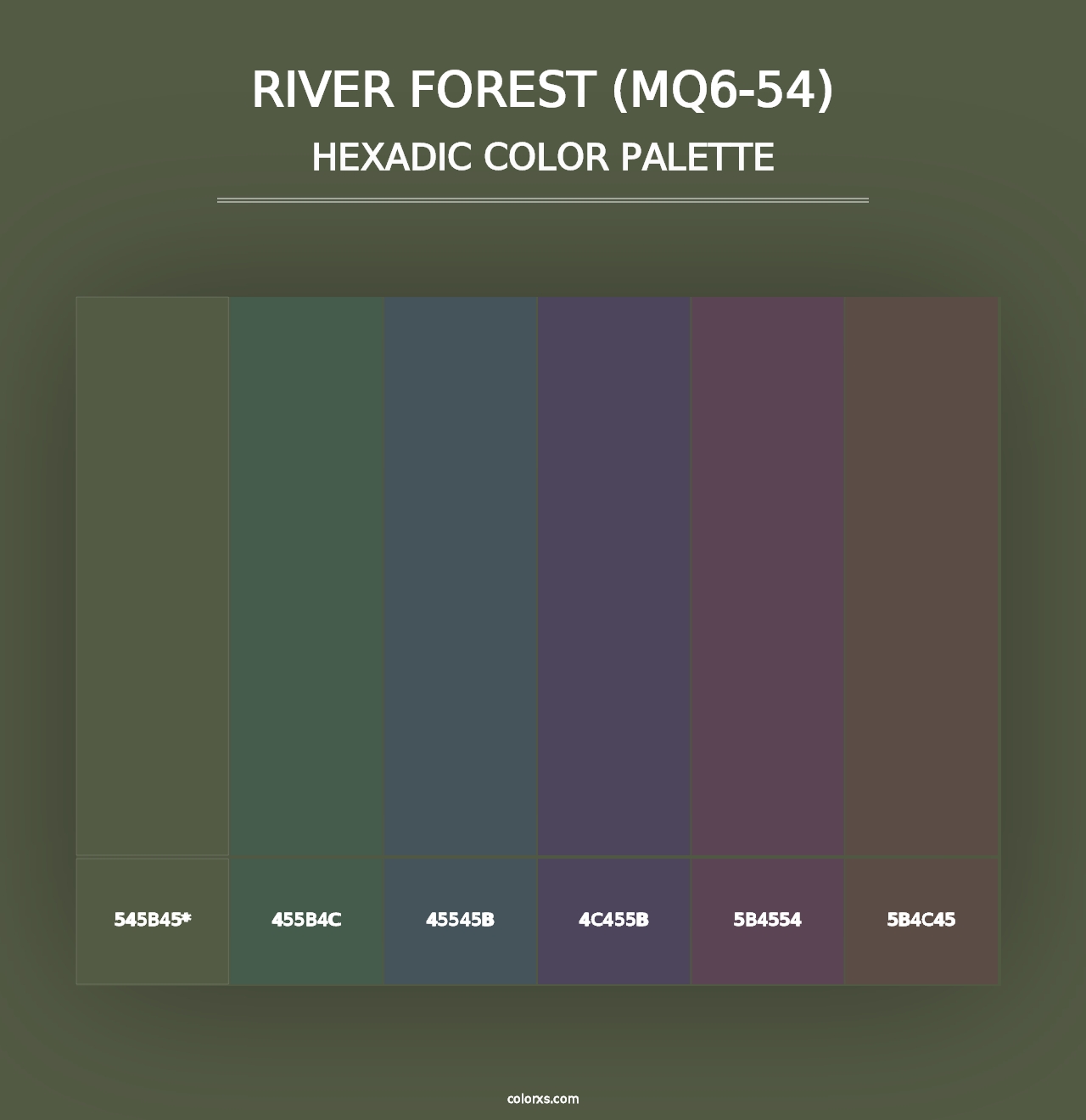 River Forest (MQ6-54) - Hexadic Color Palette