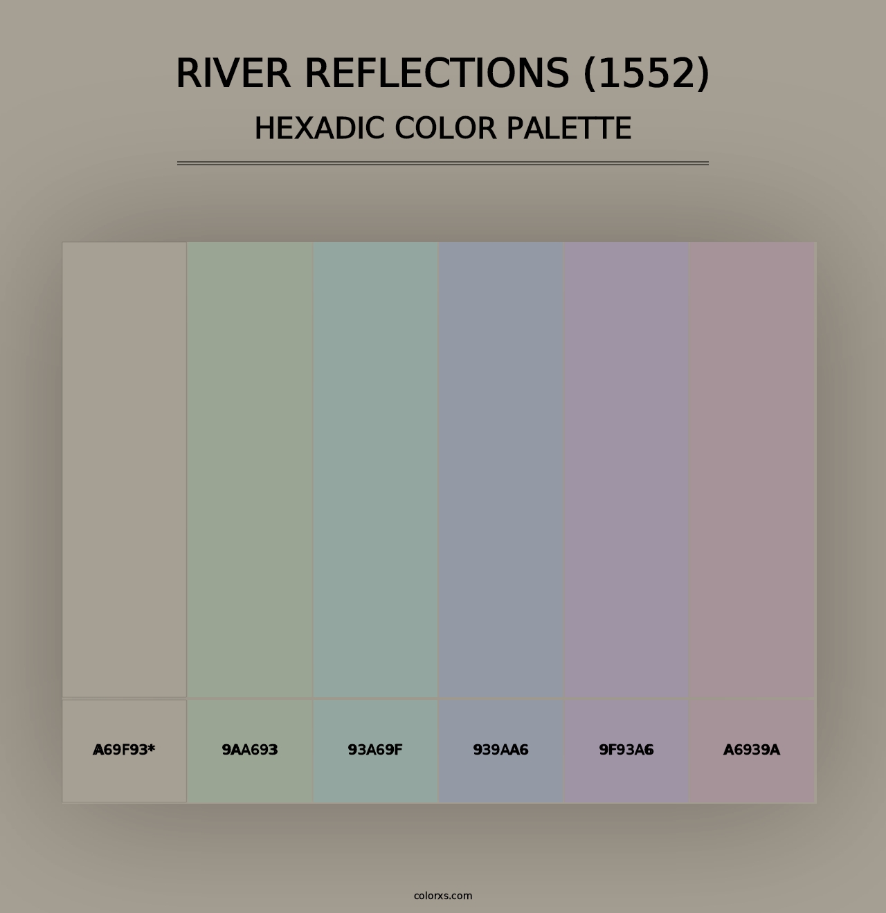 River Reflections (1552) - Hexadic Color Palette