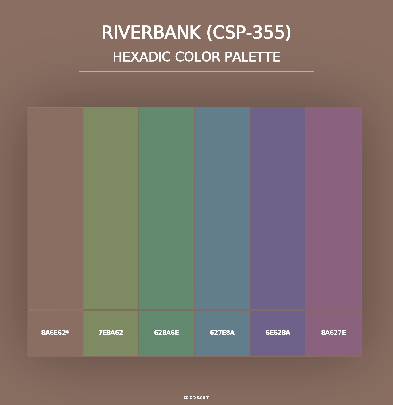 Riverbank (CSP-355) - Hexadic Color Palette