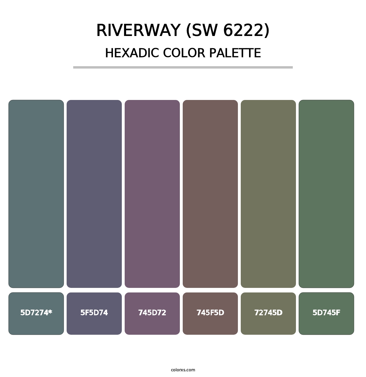 Riverway (SW 6222) - Hexadic Color Palette