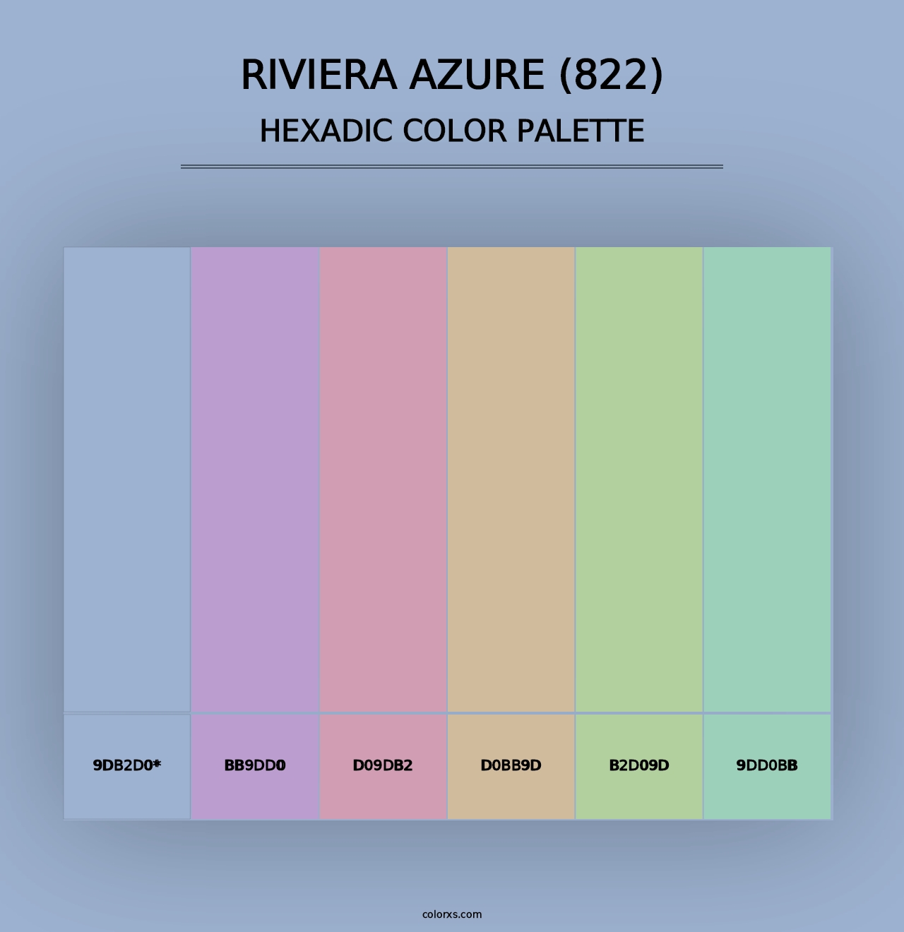 Riviera Azure (822) - Hexadic Color Palette