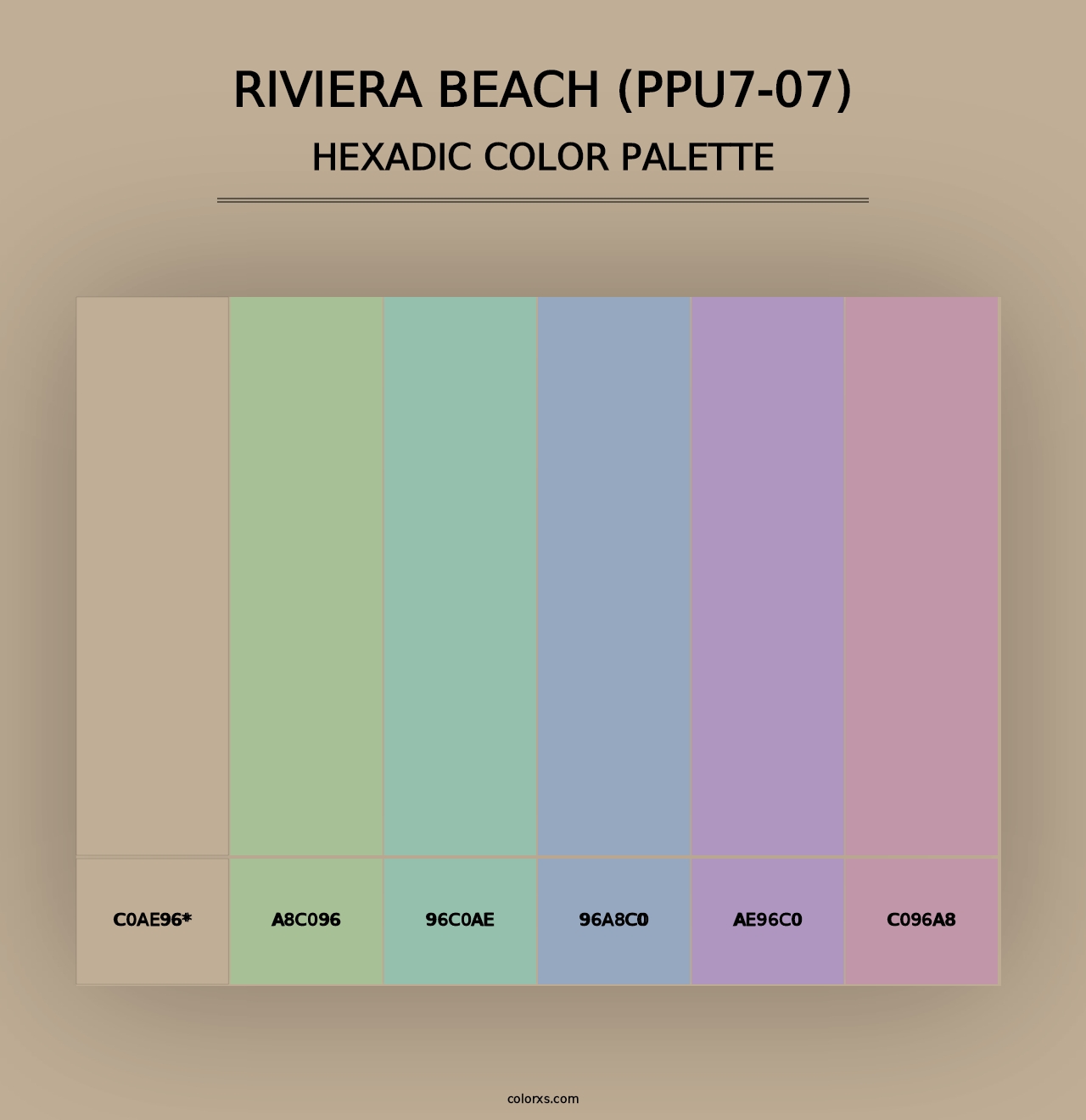 Riviera Beach (PPU7-07) - Hexadic Color Palette