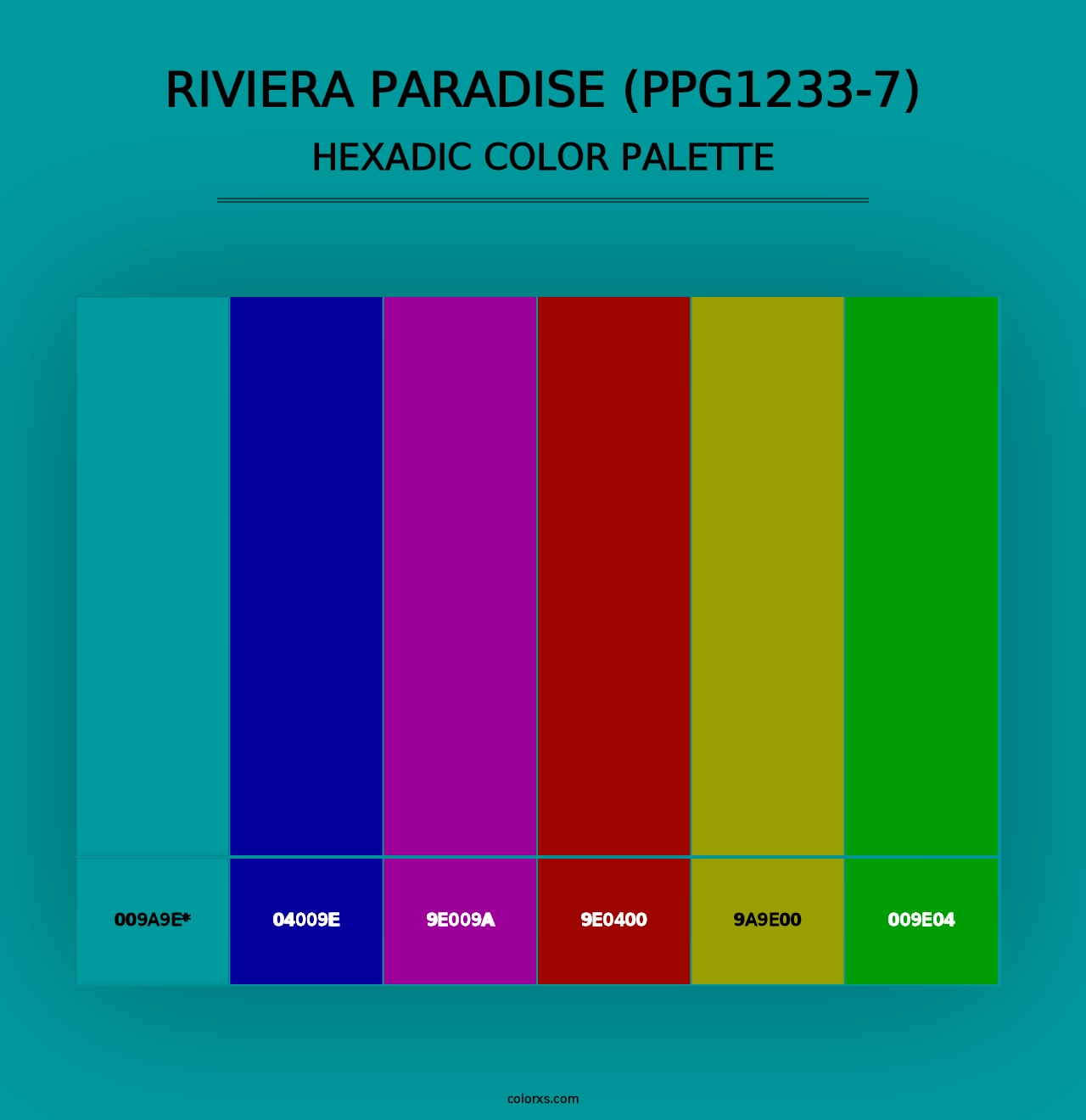 Riviera Paradise (PPG1233-7) - Hexadic Color Palette