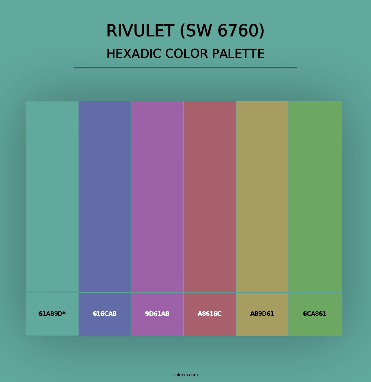 Rivulet (SW 6760) - Hexadic Color Palette